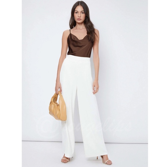 Brown Glamorous Cowl Neck Spaghetti Straps Camisole Top Cami, Draped - Picture 6 of 10